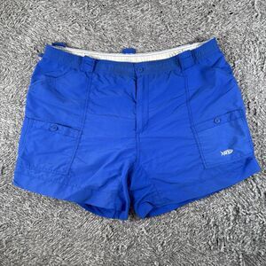 AFTCO Original Cargo Shorts Mens 42 Blue Utility Nylon Fishing Beach Summer
